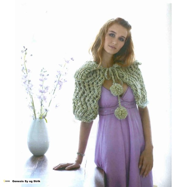 Hulmnstret cape med ribkrave