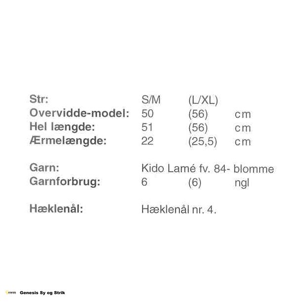 Hklet bluse med flagermusrmer