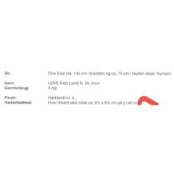 Hklet sjal med frynser