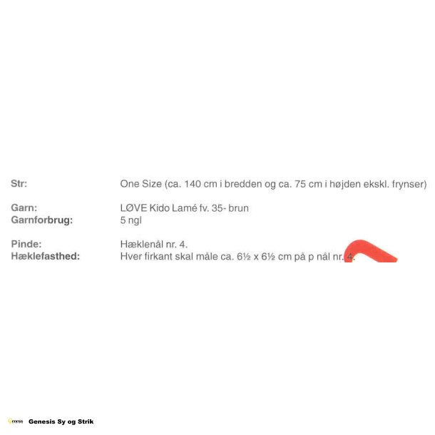 Hklet sjal med frynser