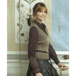 Glatstrikket slipover og blte