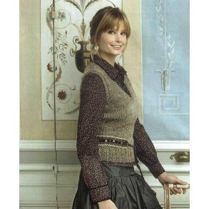 Glatstrikket slipover og blte