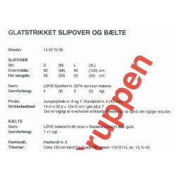 Glatstrikket slipover og blte