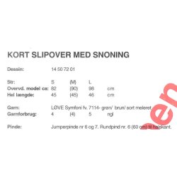 Kort slipover med snoning
