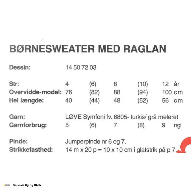 Brnesweater med raglan