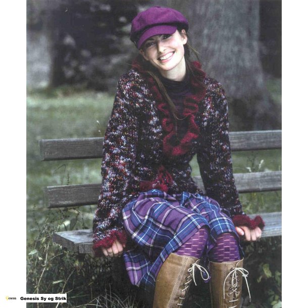 Sweater med mohairflse