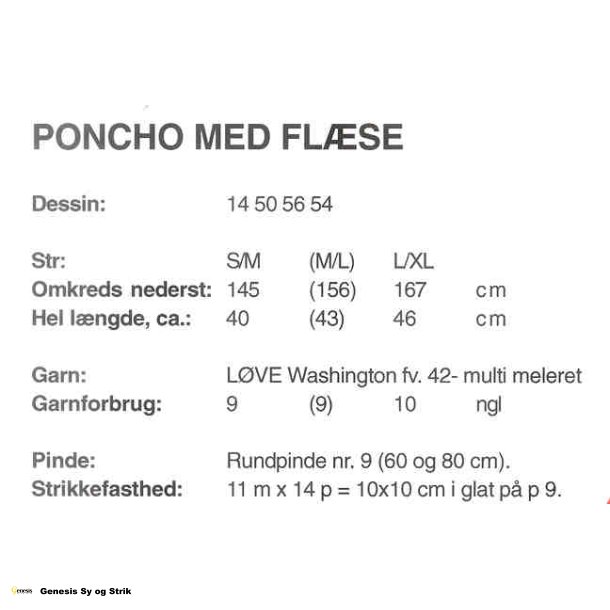 Poncho med flse