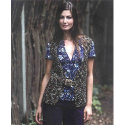 Perlestrikket vest med blte