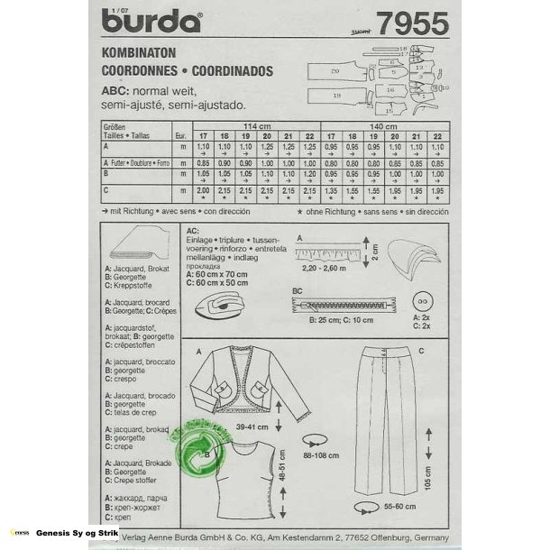 Top, bukser og jakke
