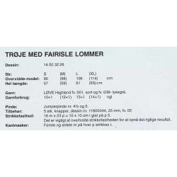 Trje med fairsle lommer