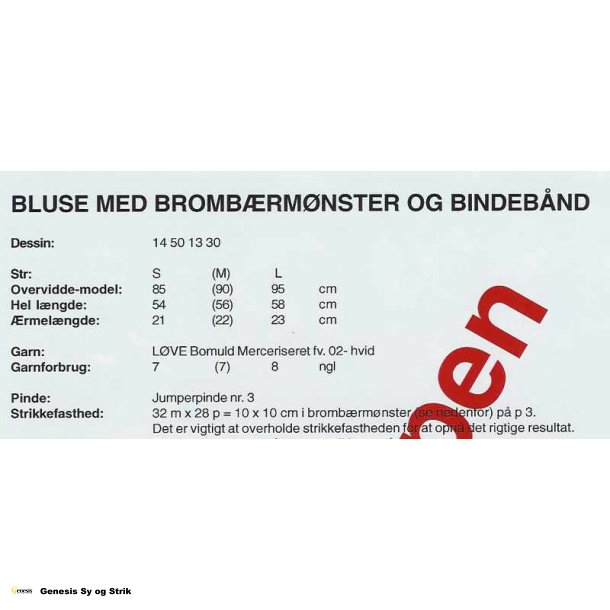 Bluse med brombrmnster