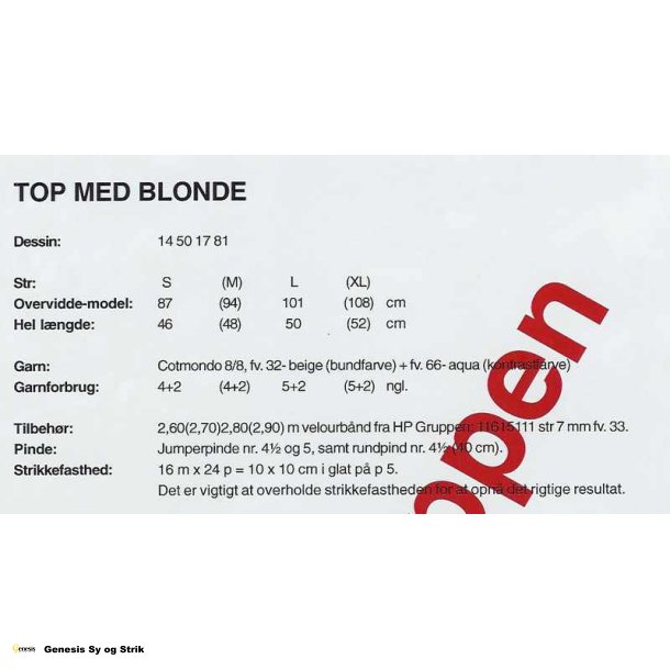 Top med blonde