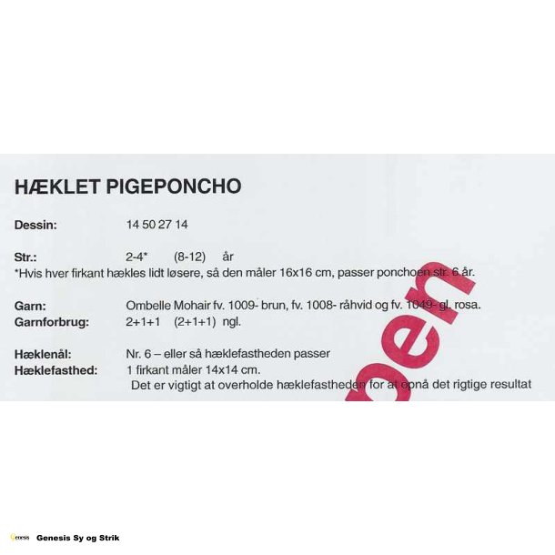 Hklet pigeponcho