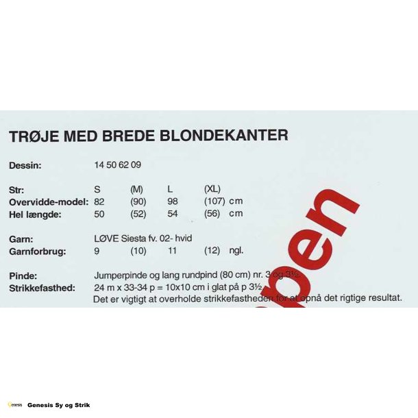 Trje med blondekanter