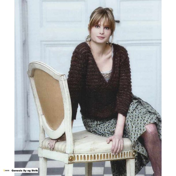 Sl-om-bluse med 3/4-rmer