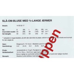 Sl-om-bluse med 3/4-rmer