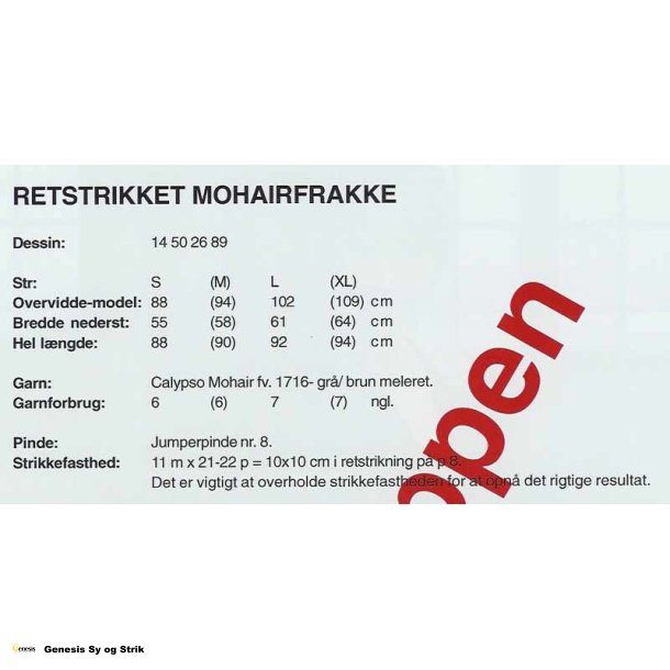 Retstrikket mohairjakke