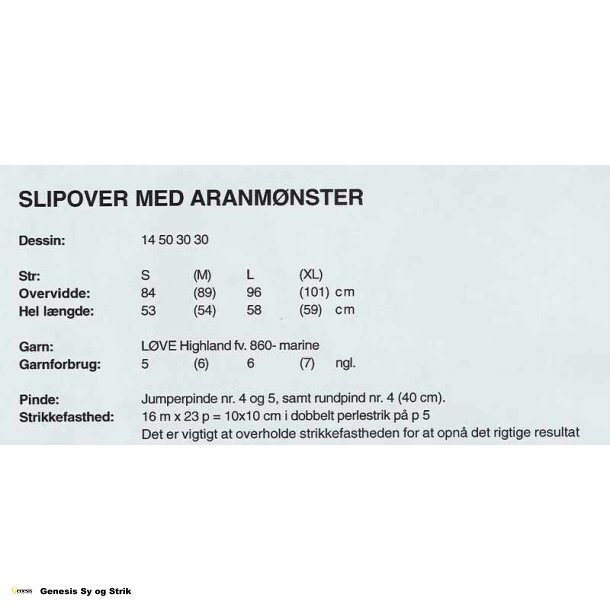Slipover med aranmnster