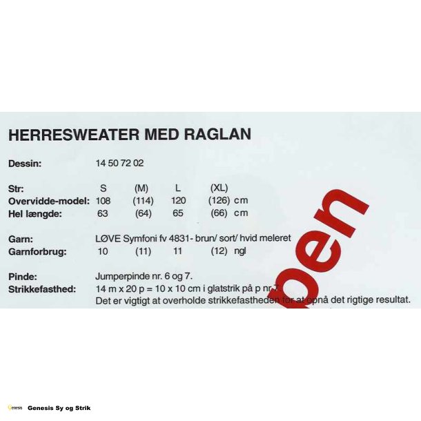 Herresweater med raglan