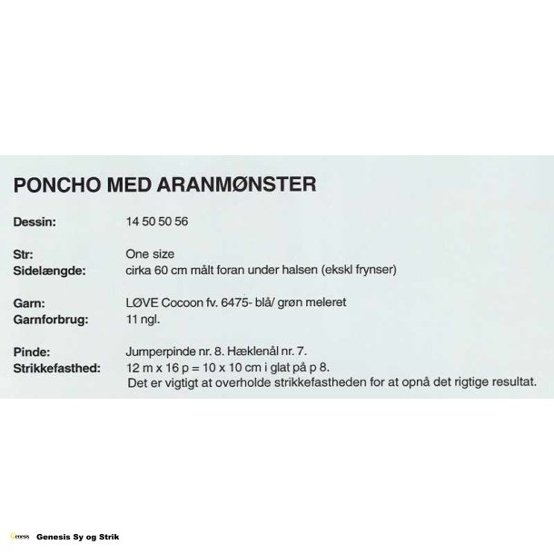 Poncho med aranmnster