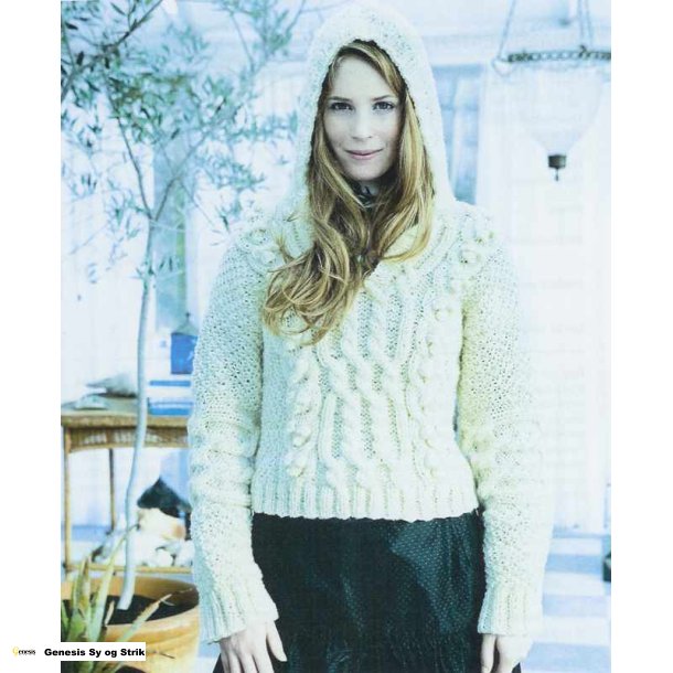 Aransweater med htte