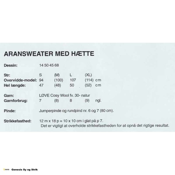 Aransweater med htte