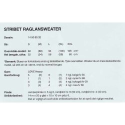 Stribet raglansweater