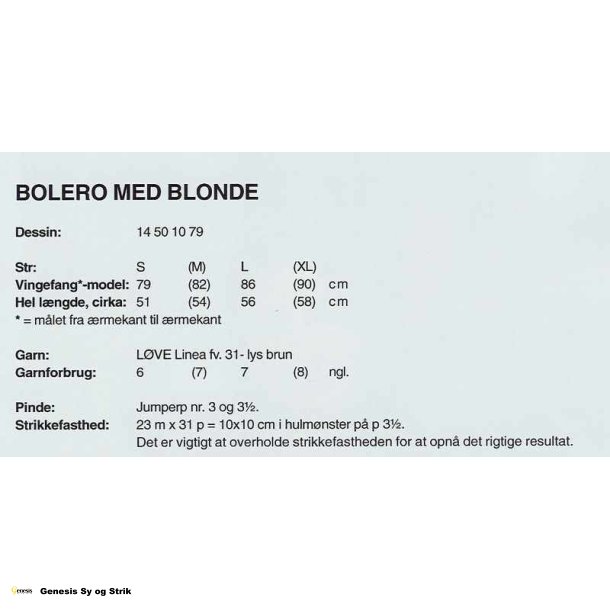 Bolero med blonde