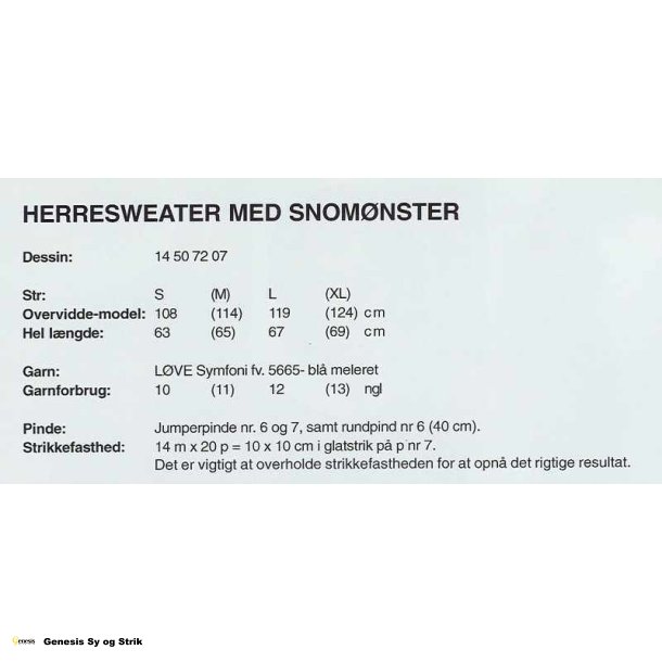 Herresweater med snomnster