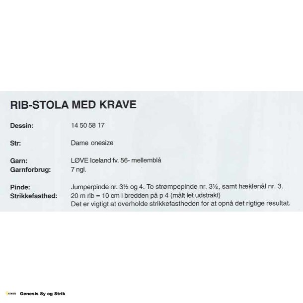 Ribstola med krave