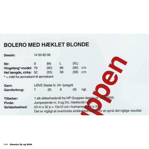 Bolero med hklet forkant
