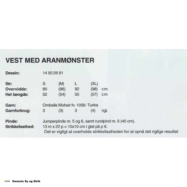Vest med aranmnster