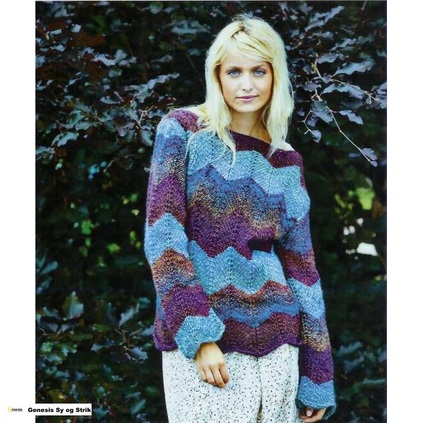 Zigzagbluse med bdudskring