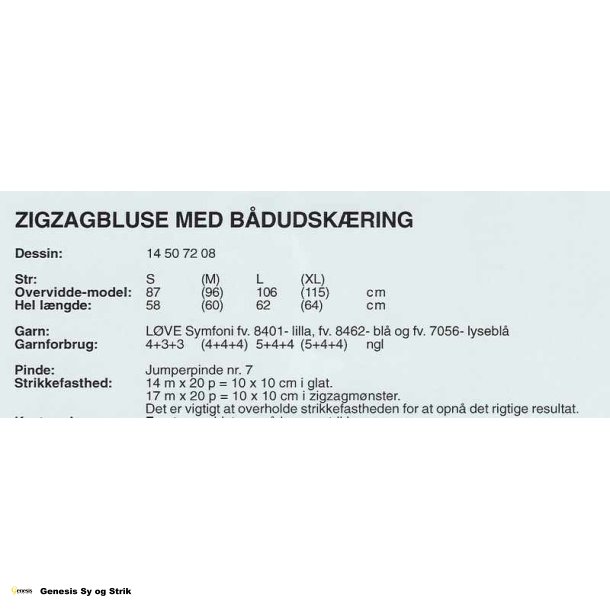 Zigzagbluse med bdudskring