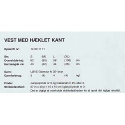 Vest med hklet kant