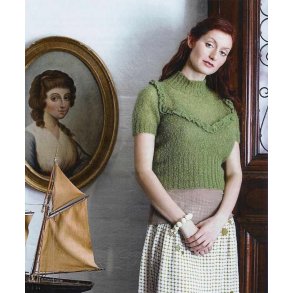 Kortrmet bluse med flse