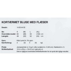 Kortrmet bluse med flse