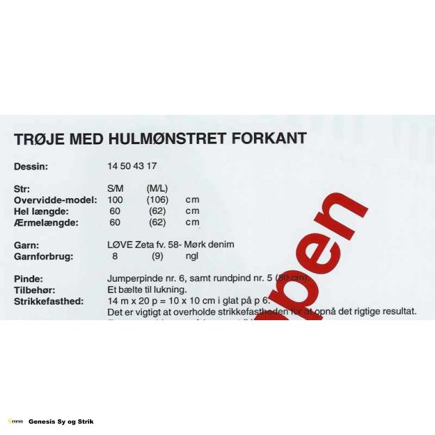 Trje med hulmnstret forkant