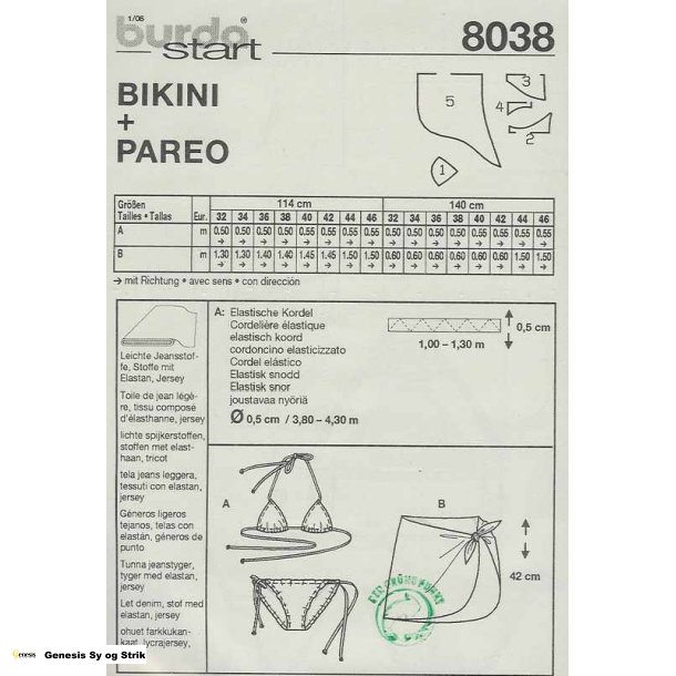 Bikini og sl-om-nederdel