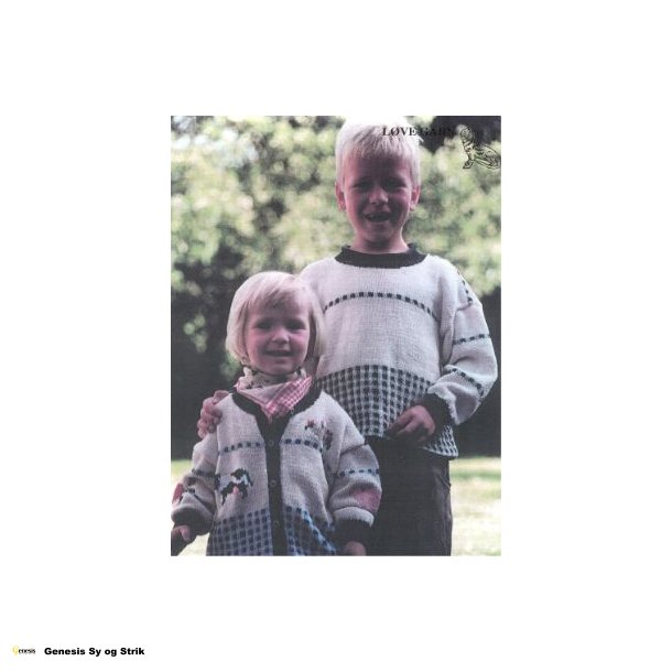 Brnetrje og -sweater med tern