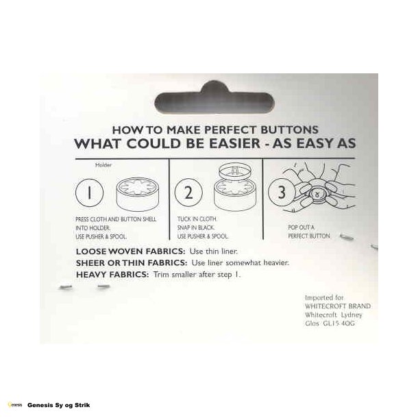 Overtrksknapper - 12 mm