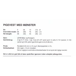 Pigenederdel og pigevest med mnster