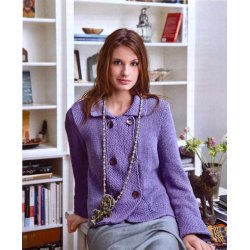 Jakke med vvestrikkede kanter