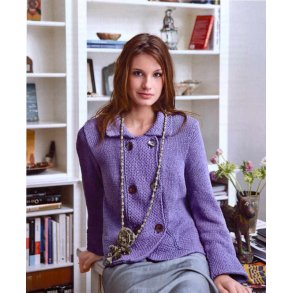 Jakke med vvestrikkede kanter