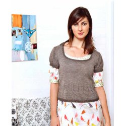 Bluse med snoninger i talje