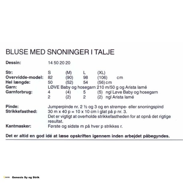 Bluse med snoninger i talje