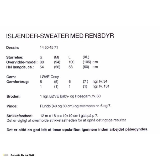 Sweater med rensdyr