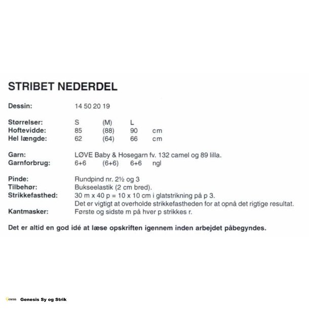 Stribet nederdel
