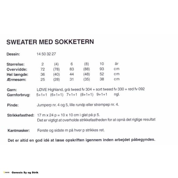 Sweater med sokketern