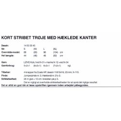 Kort stribet trje med hklede kanter